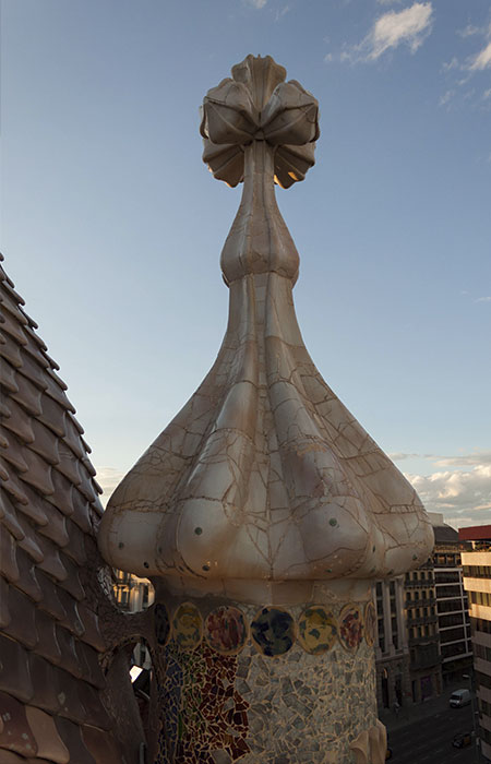 Ejemplo de trencadís en fachada de la Casa Batlló